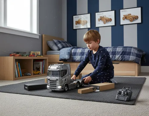 Zdalnie sterowany samochód COIL ciężarówka SCANIA 770S TIR RC 1:10 na pilota srebrna