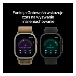 Apple Watch Ultra 4 GPS + Cellular koperta z tytanu czarny 49mm Opaska Trail w kolorze burgunda Rozmiar M/L