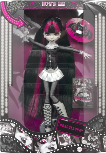 Lalka MONSTER HIGH Reel Drama Straszny Seans Draculaura HKN27