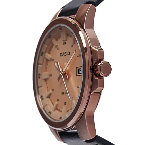 Casıo MTP-E173RL-5avef Black / Rose Gold Saati