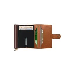 Кошелек Secrid Premium RFID Miniwallet Emboss Lines - коньяк