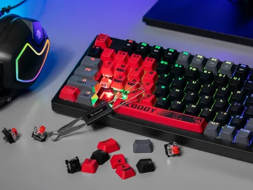 Klawiatura gamingowa A4Tech Bloody S98 Sports BLMS Red Plus przewodowa mechaniczna podświetlana czarna
