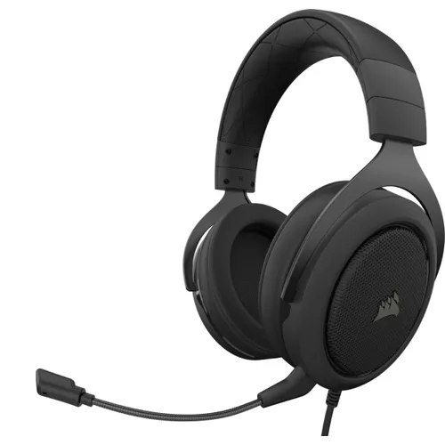 Słuchawki przewodowe z mikrofonem Corsair HS50 Pro Stereo Carbon CA-9011215-EU Nauszne Czarny