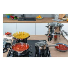 Zestaw garnków GÖTZE & JENSEN Denver CS700 Inox (10 elementów)
