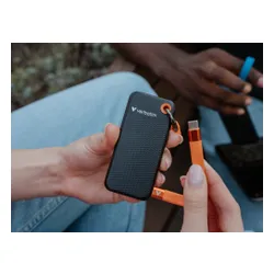 Dysk VERBATIM Pocket 256GB SSD Czarno-pomarańczowy