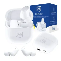 Słuchawki bezprzewodowe 3mk BlitzBuds Dokanałowe Bluetooth 6.0 Biały