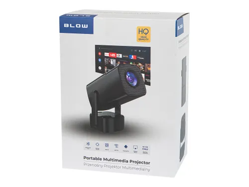 Projektor BLOW Cinema SOUND HD Ready Wi-Fi Bluetooth Android TV Przenośny z Etui