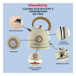 Czajnik KLAUSBERG KB-7906 Beżowy