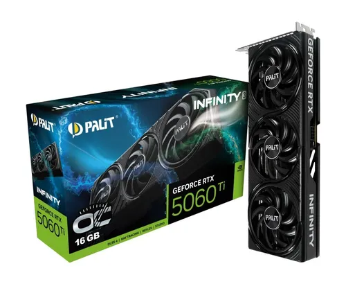 Karta graficzna PALIT GeForce RTX 5060 Ti Infinity 3 OC 16GB DLSS 4