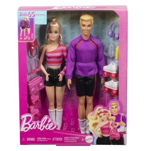 Barbie Fashionistas Barbie i Ken na wrotkach 65 rocznica HXK90