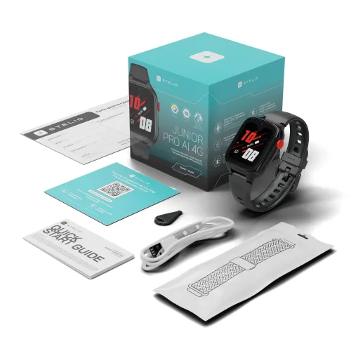Smartwatch STELIO JuniorPro Funkcje AI 4G Czarny