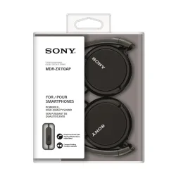 Słuchawki przewodowe Sony MDR-ZX110AP Nauszne Mikrofon Czarny