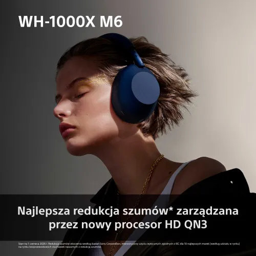 Słuchawki bezprzewodowe Sony WH-1000XM6 ANC Nauszne Bluetooth 5.3 Oliwkowy