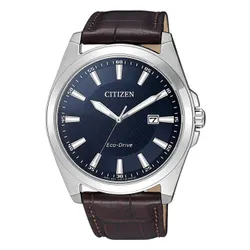 Zegarek CITIZEN Eco-Drive Leather BM7108-22L Stalowo-brązowy