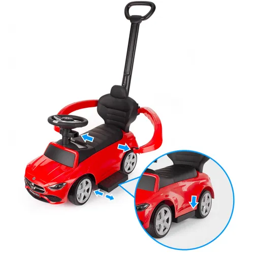 Jeździk Mercedes 4w1 chodzik, pchacz c-class 63 amg, jeździdełko dla dzieci, autko