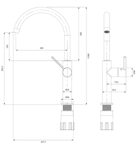 Bateria kuchenna OMNIRES Tula TL6050CP Miedziany
