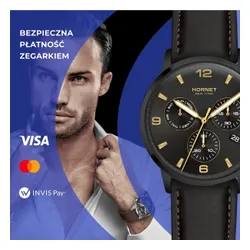 Zegarek HORNET Imperial NFC 43mm Czarno-złoty