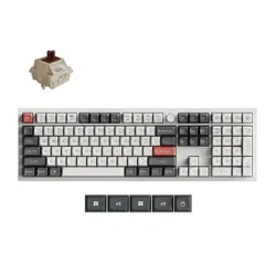 Klawiatura gamingowa Keychron Q6U-P3 100% Milk POM Brown Switch RGB Hot-Swap 8K