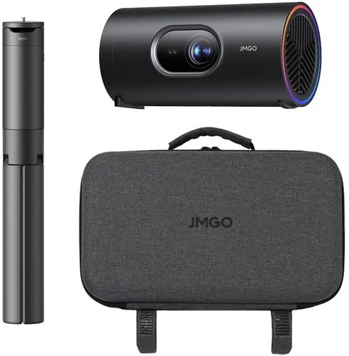 Projektor JMGO PicoPlay+ Full HD (1920 x 1080), 450 ANSI lumen, Wi-fi, Bluetooth + Statyw z powerbankiem + Etui