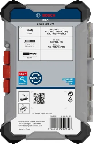 Zestaw bitów BOSCH Professional 2608521U74 (20 elementów)