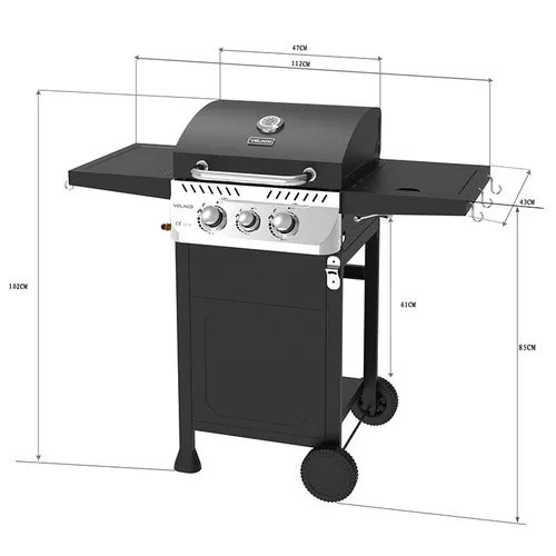 Grill gazowy VELACO APOLLO-A Czarny