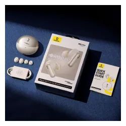 Słuchawki bezprzewodowe Baseus Inspire XP1 Sound by Bose ANC Dokanałowe Bluetooth 6.1 Biały