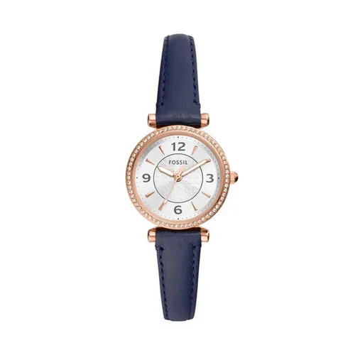 Fossil Carlie ES5295 Rose Gold / Navy Saati