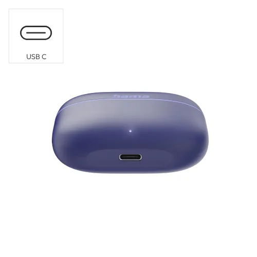 Słuchawki bezprzewodowe Hama Freedom Buddy II TWS Dokanałowe Bluetooth 5.4 Niebieski