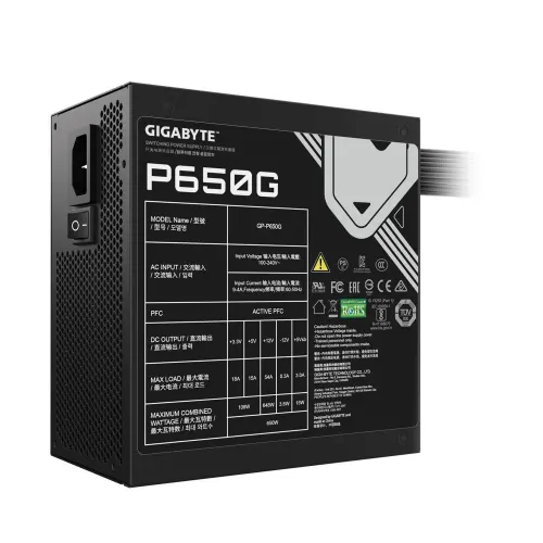 Zasilacz Gigabyte P650G 650W 80+ Gold Czarny