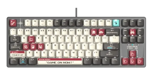 Klawiatura mechaniczna A4tech Bloody S87 Pixels Red BLMS RED Plus Szary