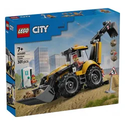 LEGO City 60480 Żółta koparko-ładowarka, zestaw klocków 7+