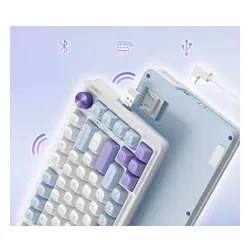 Klawiatura REDRAGON Ucal Max K673WBP RGB Hot Swap Manbo Switch Biało-fioletowo-niebieski