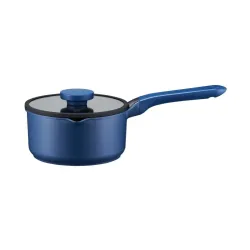 AMBITION Cobalt 1,9 l niebieski - rondel aluminiowy nieprzywierający z pokrywką