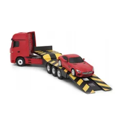 Zdalnie sterowany samochód COIL auto RC pilot duży zestaw 2 auta Mercedes Actros z lawetą 1:24 RTR czerwony