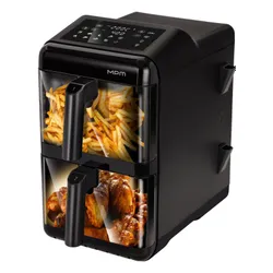 Air Fryer Frytkownica beztłuszczowa MPM MFR-13 12l z podwójnym koszem i okienkiem do obserwacji postępów gotowania