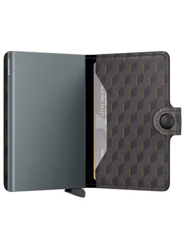 Mini Portfel Secrid Miniwallet Optical - grey / yellow