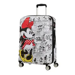 Средний чемодан American Tourister Wavebreaker Disney - Minnie comics white