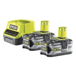 Ryobi RC18120-250 şarj cihazına sahip 5AH (2 adet) batarya