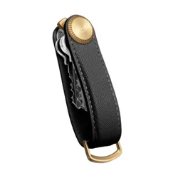 Skórzane etui organizer na klucze Orbitkey Key Organiser Pro Saffiano Leather - liquorice black