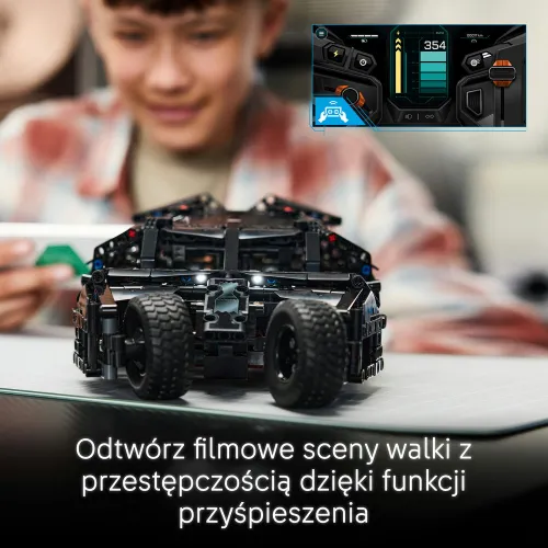 LEGO TECHNIC 42239 Batmobile Tumbler, zestaw klocków 12+ sterowany