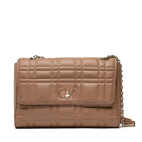 Calvin Klein Re-Lock Quilt Geantă de umăr LG K60K609884 Safari Canvas RBC