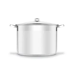Garnek prosty ze stali nierdzewnej z pokrywką Tadar 29 litrów