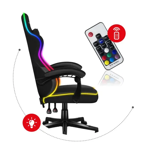 Fotel HUZARO Force 4.4 RGB Czarny