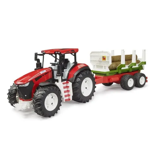 BRUDER Traktor z przyczepą do drewna