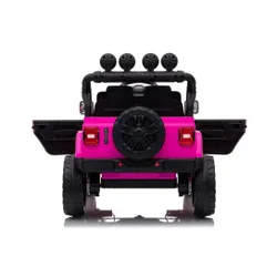 Auto Na Akumulator Jeep Rubicon 2X200W 24V Eva Skóra LED Pilot Radio MP3