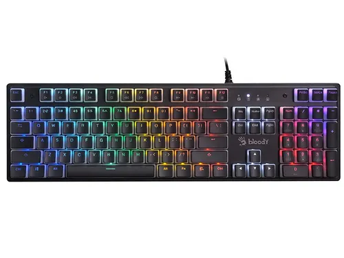 Klawiatura gamingowa A4Tech Bloody S520N BLMS Blue przewodowa mechaniczna podświetlana czarna