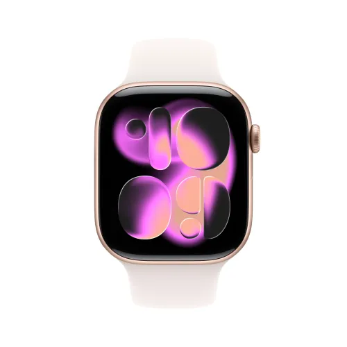 Apple Watch Series 11 GPS + Cellular 42mm z aluminium Różowe złoto Pasek sportowy Łagodny róż M/L