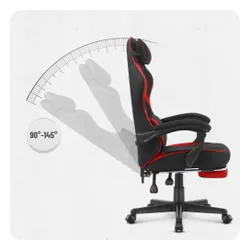 Fotel gamingowy CABRO C502 Czarno-Czerwony