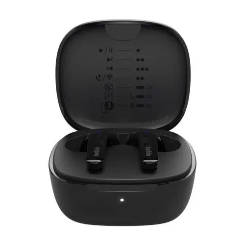 Słuchawki bezprzewodowe Belkin SoundForm Motion Dokanałowe Bluetooth 5.2 Czarny