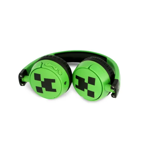 Słuchawki bezprzewodowe z mikrofonem OTL Technologies Minecraft Creeper Kids Wireless Dla Dzieci Nauszne Zielono-czarny